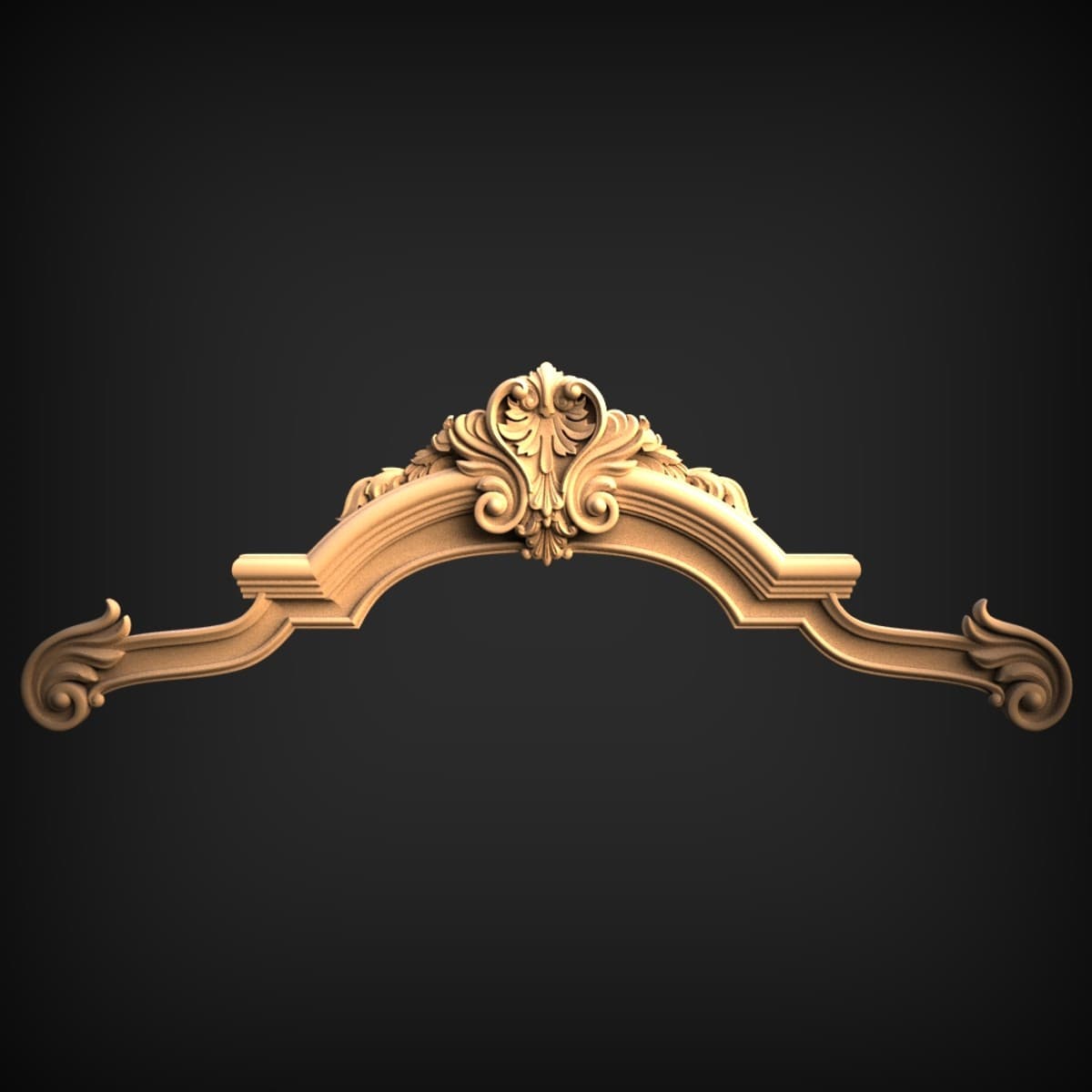 Arched Acanthus Pediment Crest