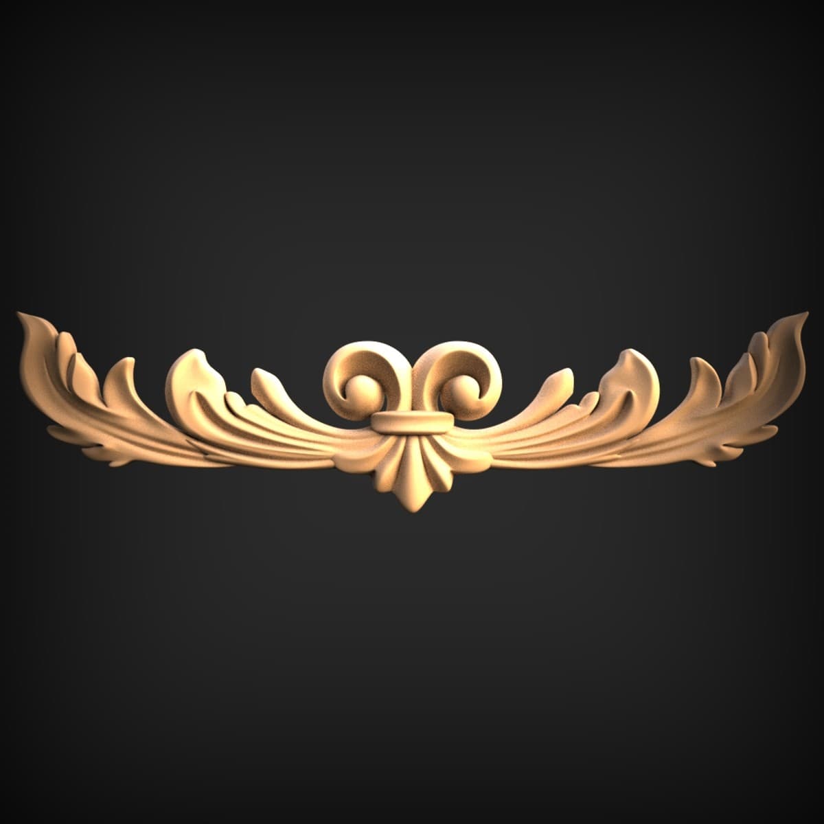 Fleur-de-Lis Acanthus Spray Onlay