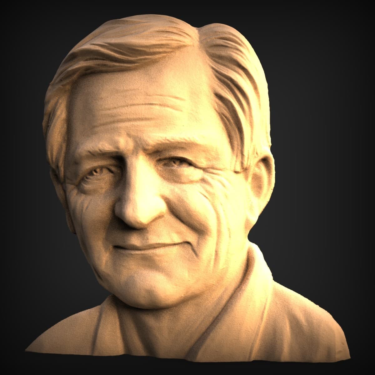 Smiling Gentleman Portrait Relief