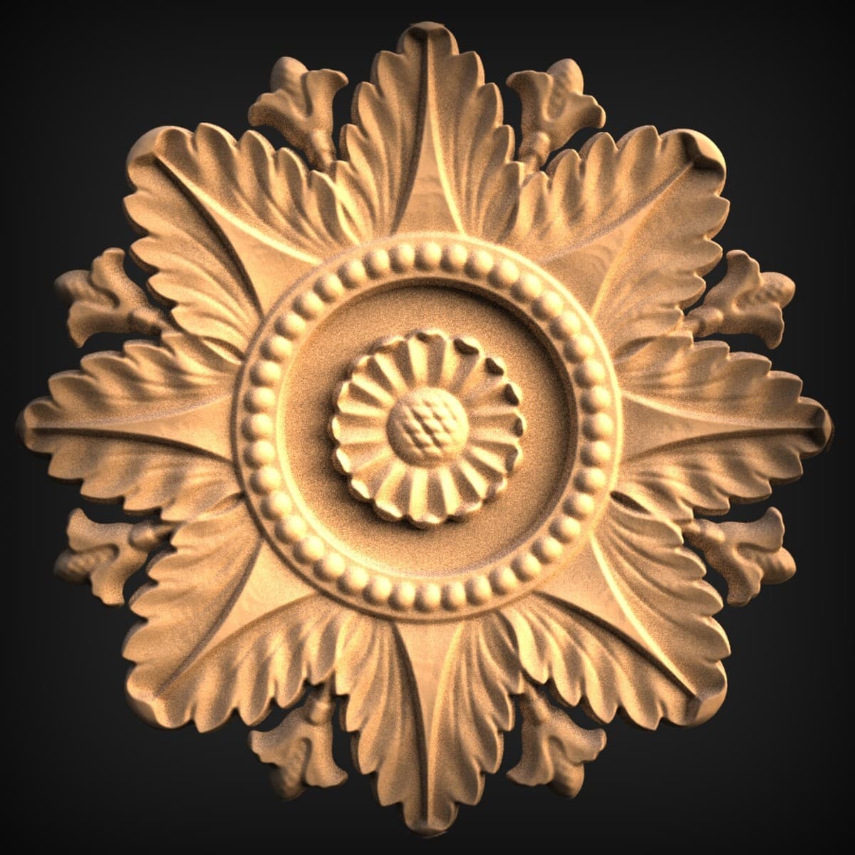 Acanthus Rosette Appliqué Medallion