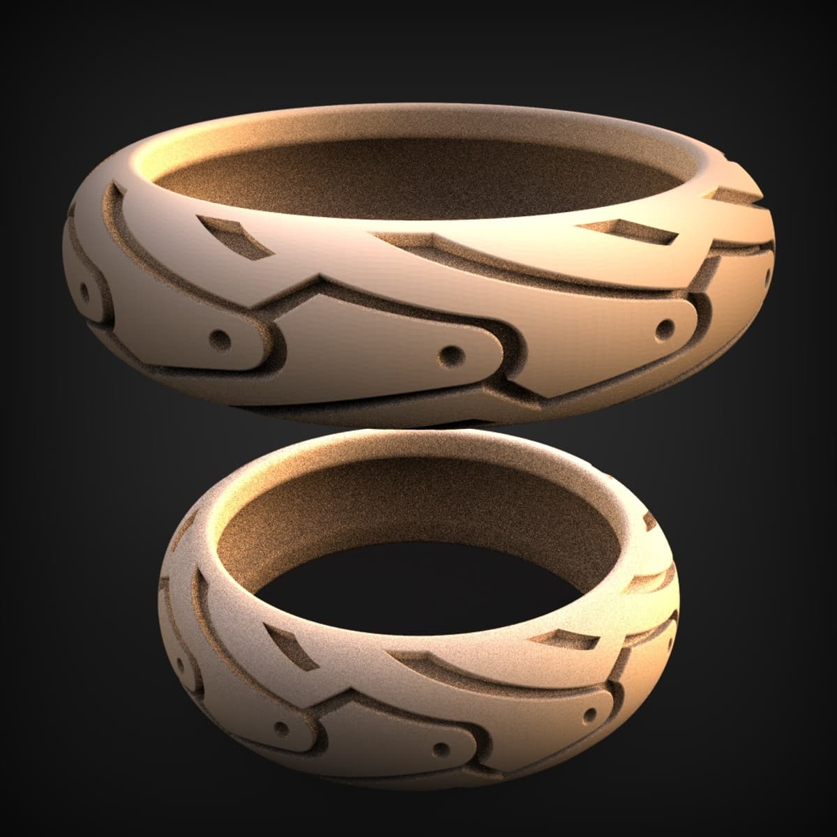 Armoured Plate Bangle Band