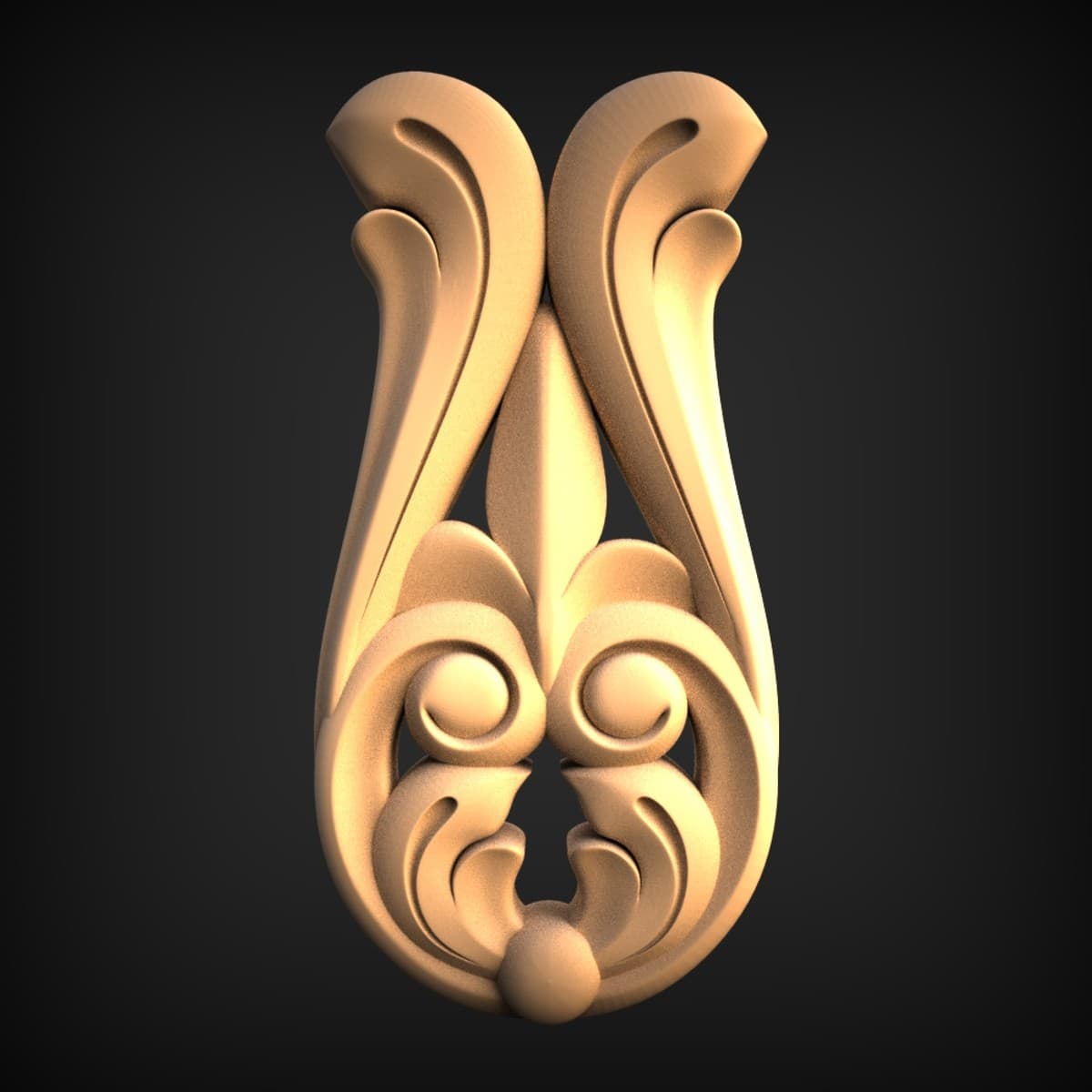 Acanthus Lyre Scroll Onlay