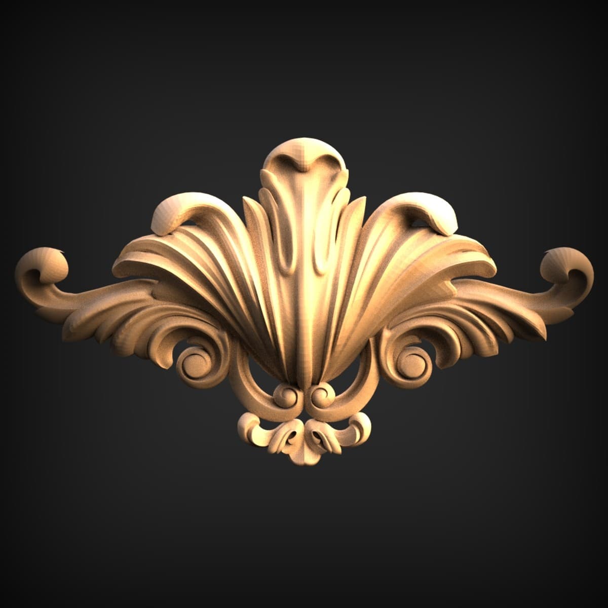 Acanthus Palmette Crowning Cartouche