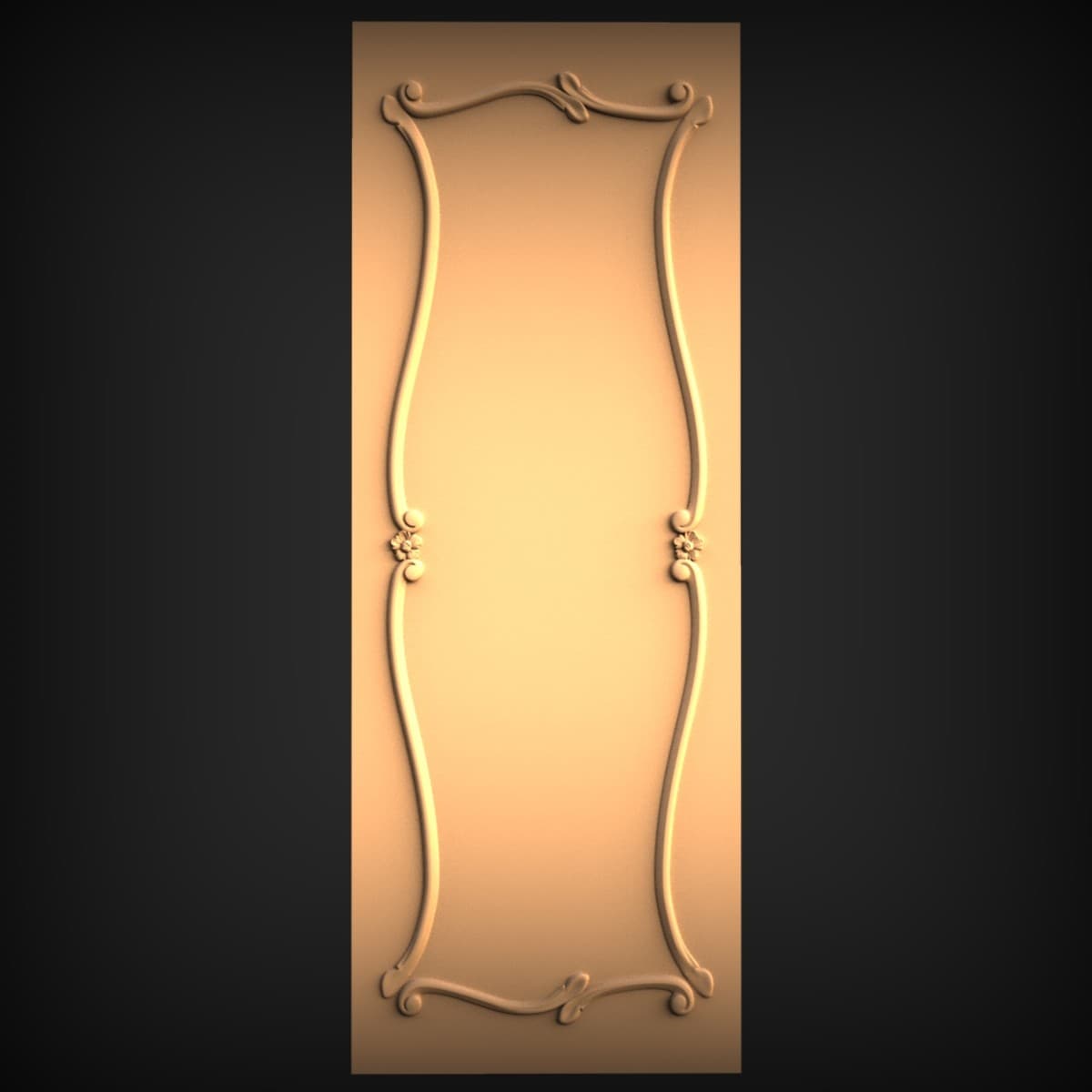 Art Nouveau Vertical Door Onlay