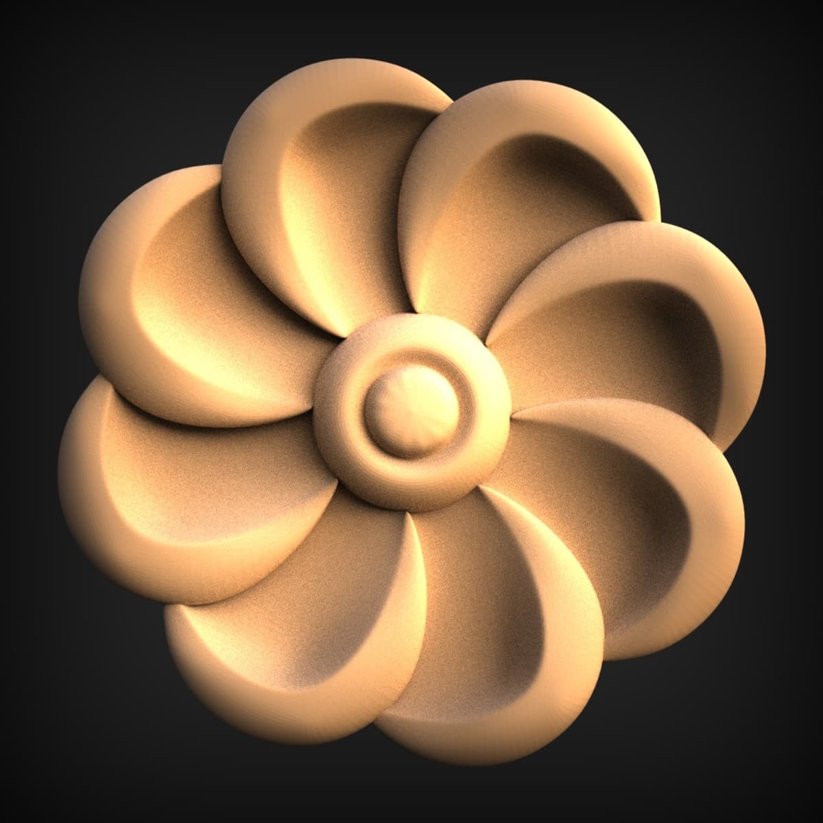Spiral Petal Rosette Onlay