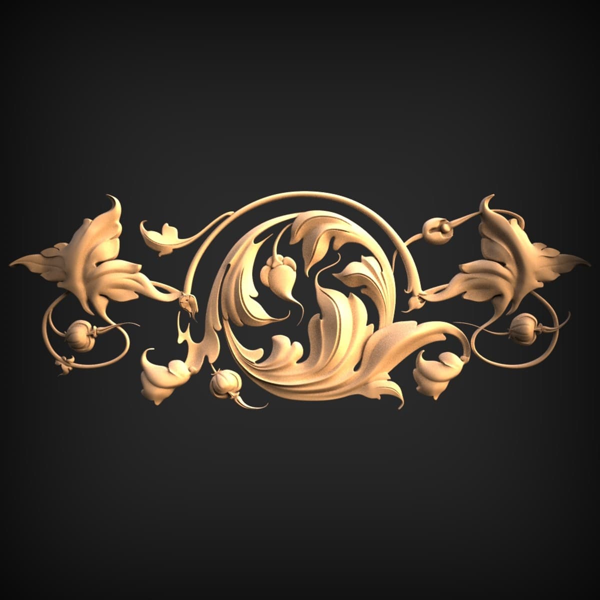 Rococo Floral Medallion Centrepiece