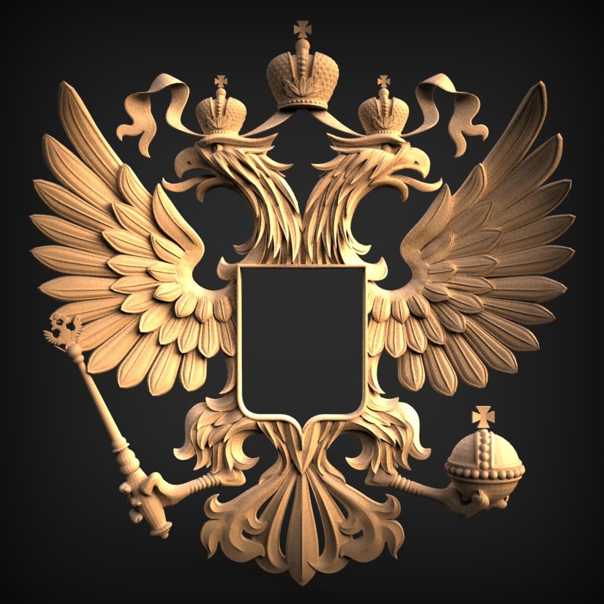 Double-Headed Imperial Eagle Relief