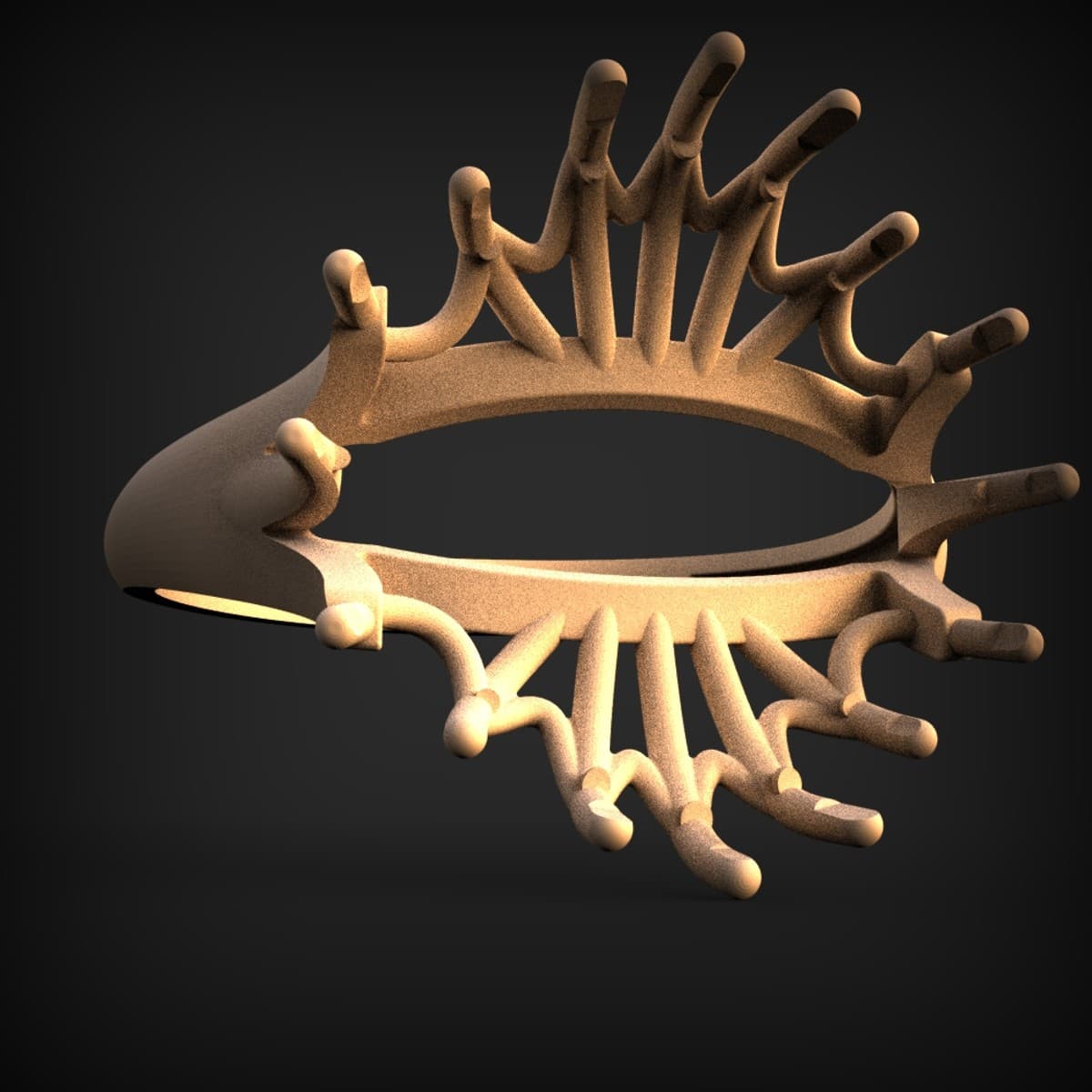 Branching Coral Crown Ring