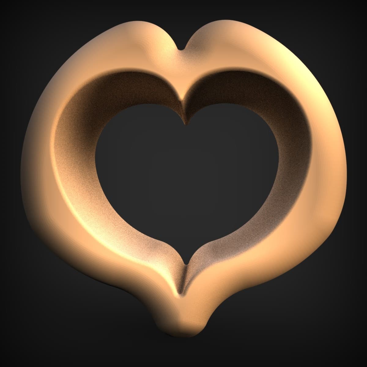 Sculpted Open-Heart Ornament