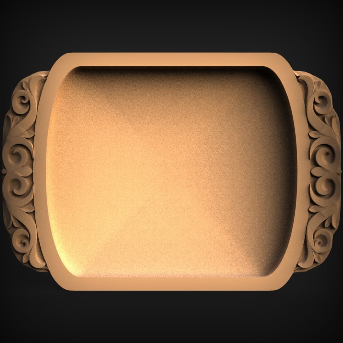 Scroll-Sided Rectangular Valet Tray