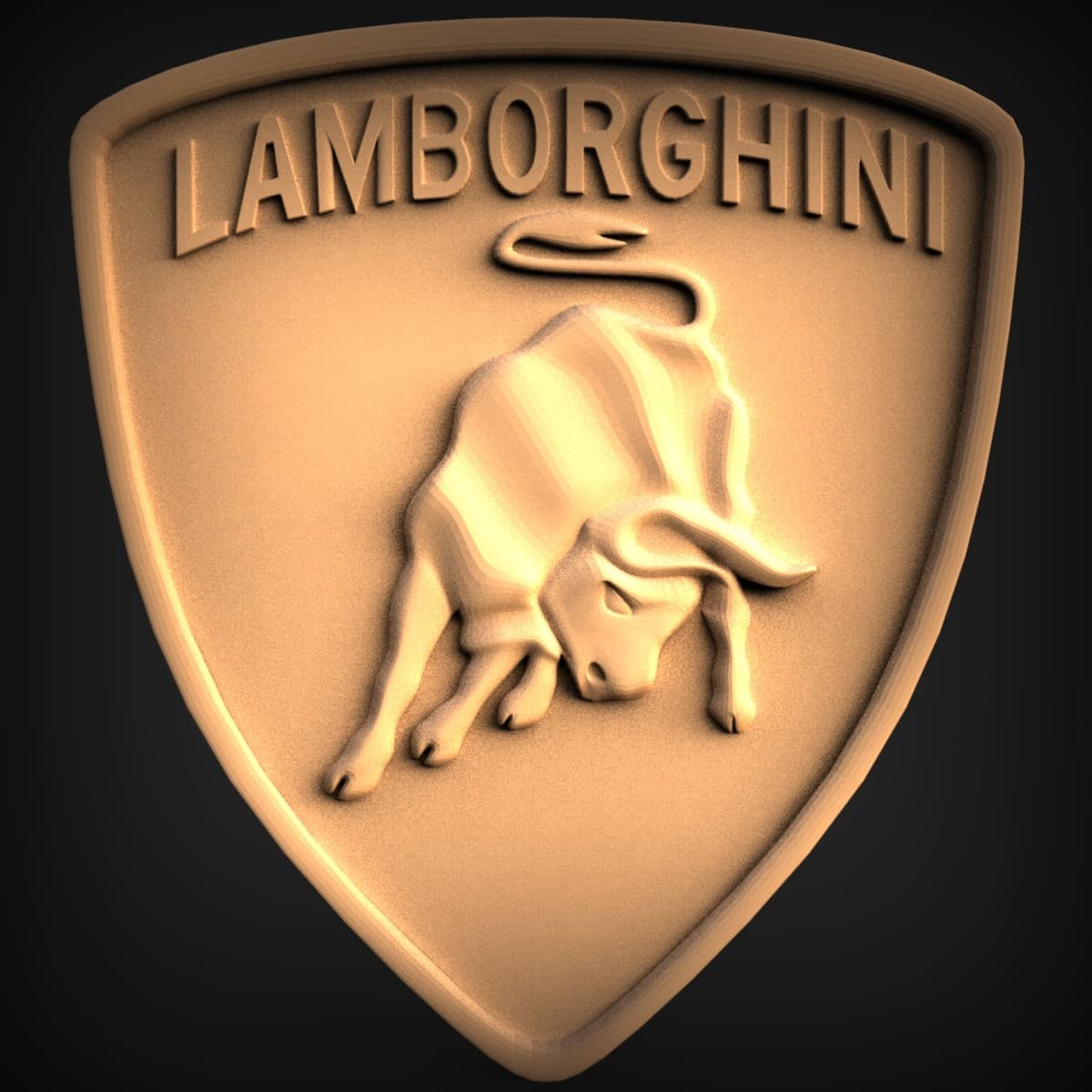 Charging Bull Crest Wall Plaque