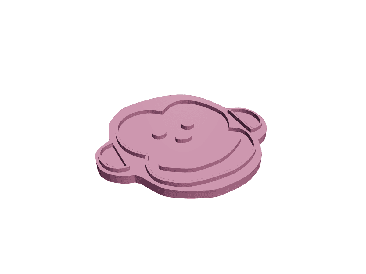 Monkey Cookie Cutter and Stamp