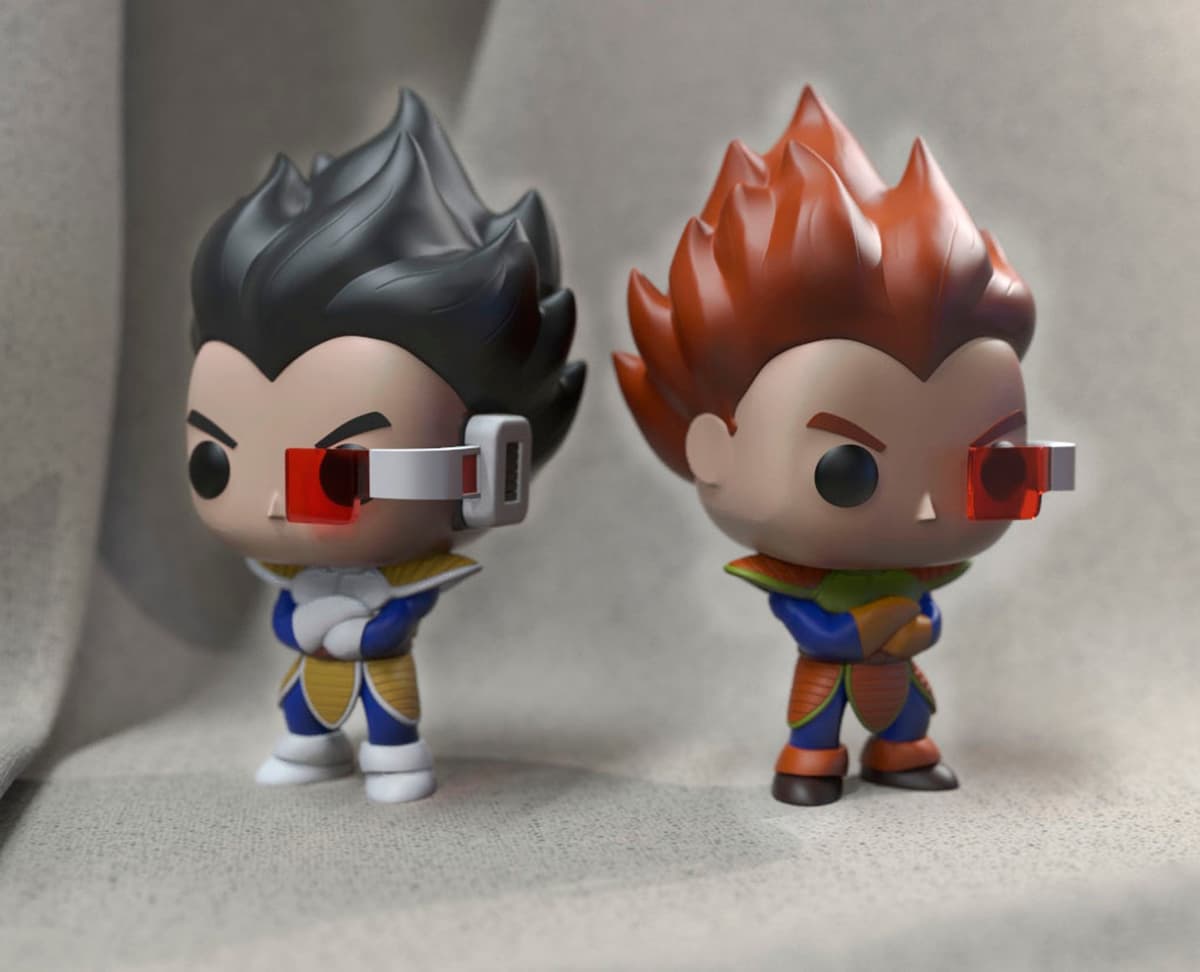 Vegeta Chibi Figure Pair with Scouter