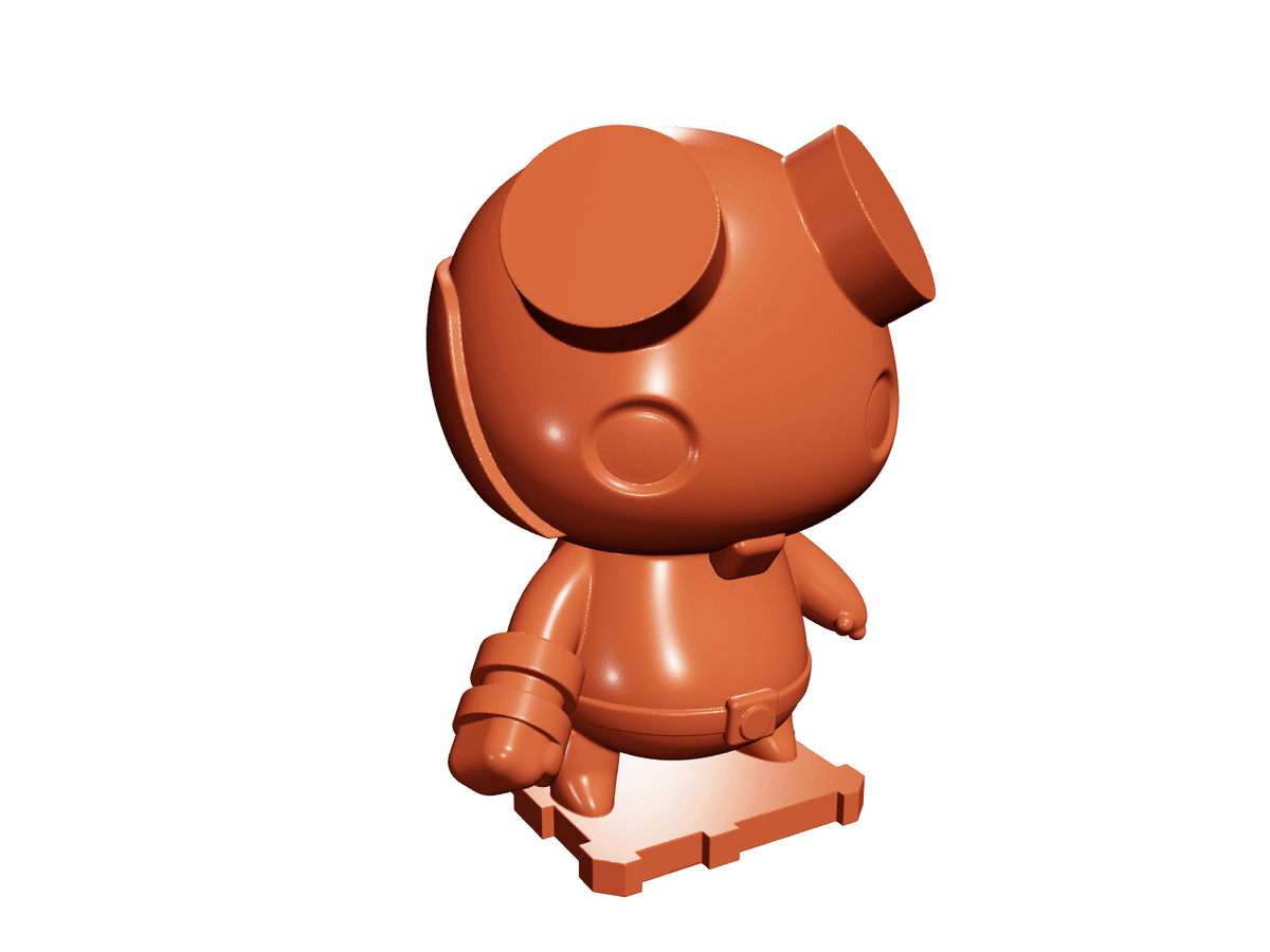 Hellboy Chibi Figure with Right Hand of Doom