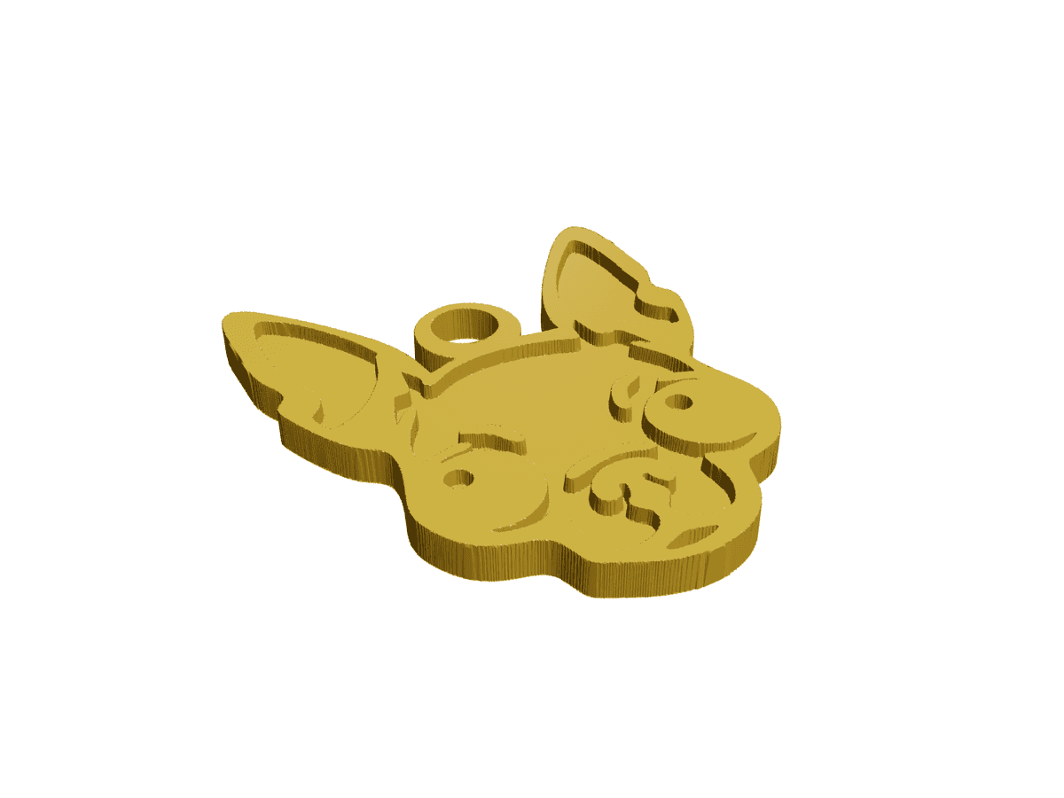 Chihuahua Dog Head Keyring Charm