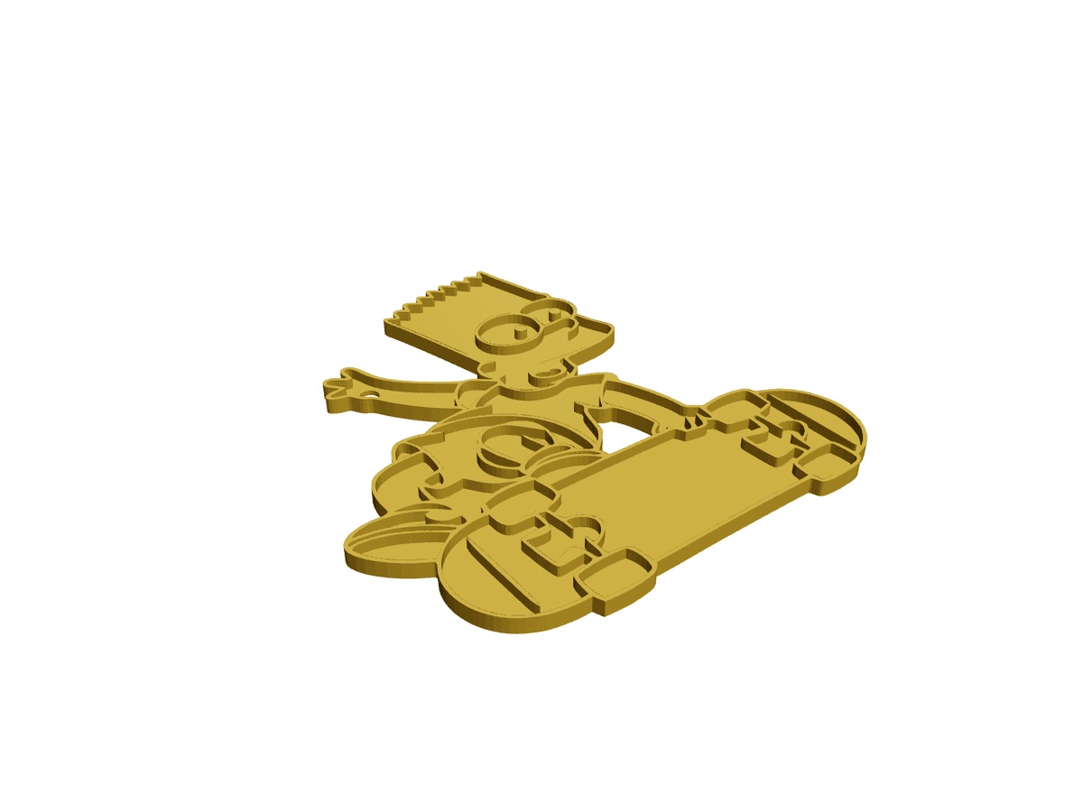 Bart Keychain Lithophane