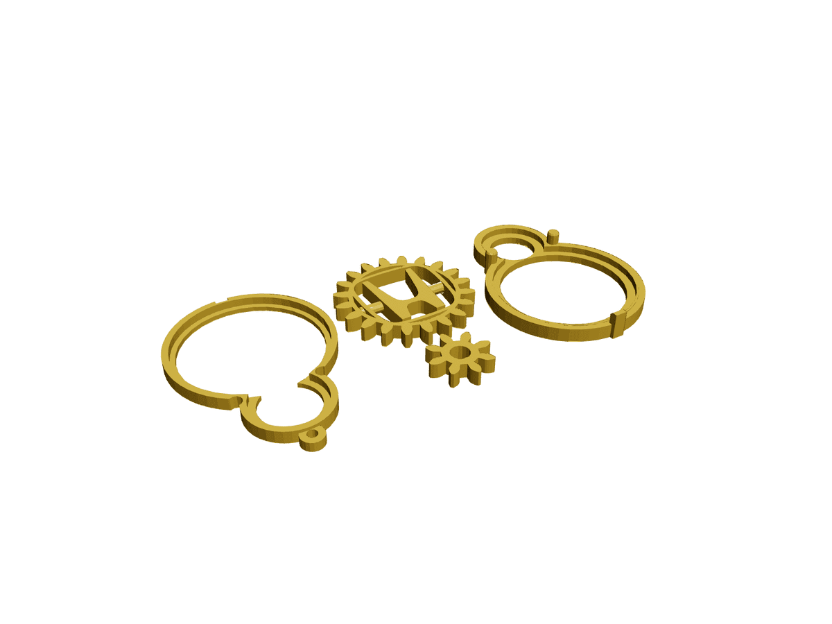 Honda Gears Keychain