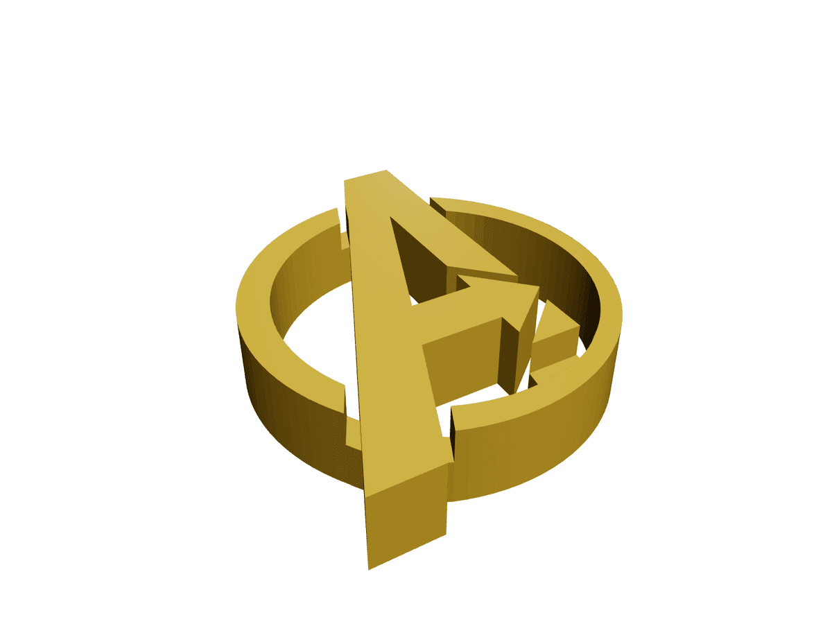 Marvel Avengers Logo Keychain Hidden Hole