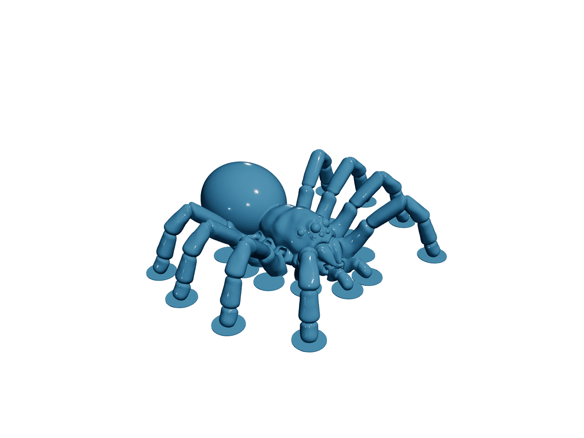 Articulated April Fools Spider And Cockroach