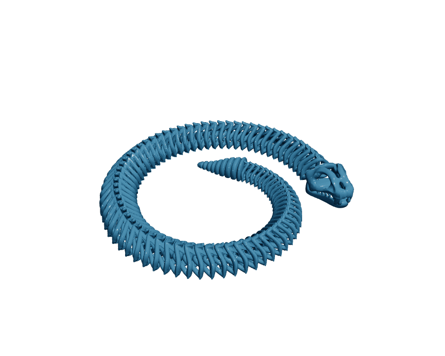 Coiled Snake Skeleton — Articulated Flexi