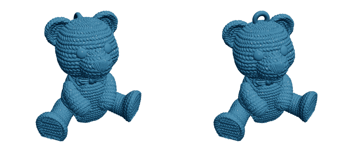 Crochet Bear Keychain — Articulated Flexi
