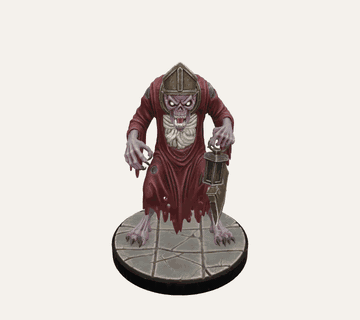 Crypt-Sexton Ghoul with Grave-Lantern and Cleaver - Tabletop Miniature
