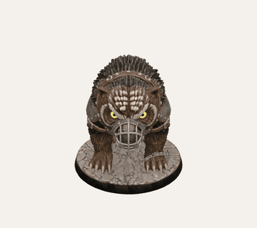 Barded Owlbear War-Beast - Tabletop Miniature